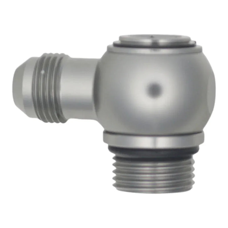 Deatschwerks 10AN ORB Male to 8AN Male Flare Low Profile 90-Degree Swivel Anodized