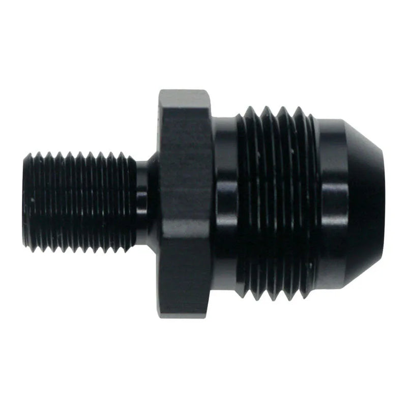 Deatschwerks 8AN to M10 X 1.0 Metric Adapter Anodized Matte Black