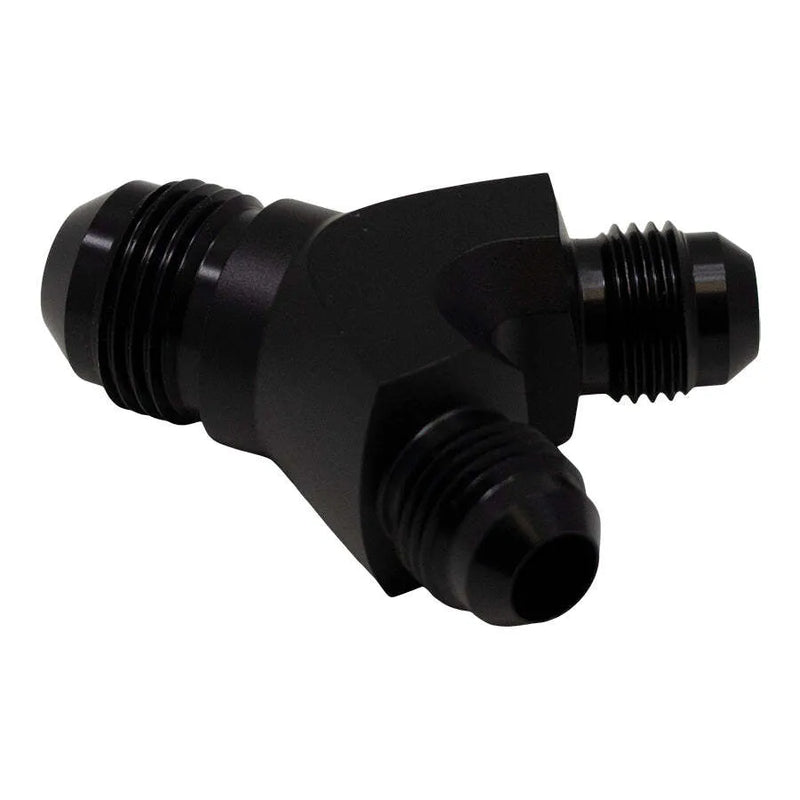 Deatschwerks 6AN to 6AN to 8AN Y Block Fitting Anodized Matte Black