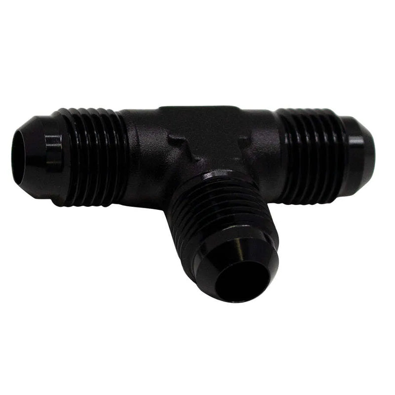 Deatschwerks 6AN to 6AN to 6AN Tee Fitting Anodized Matte Black