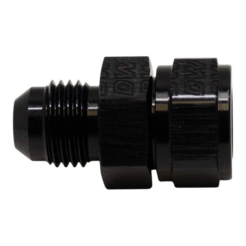Deatschwerks 6AN Male Flare to Fuel Pump Outlet Barb Adapter Anodized Matte Black