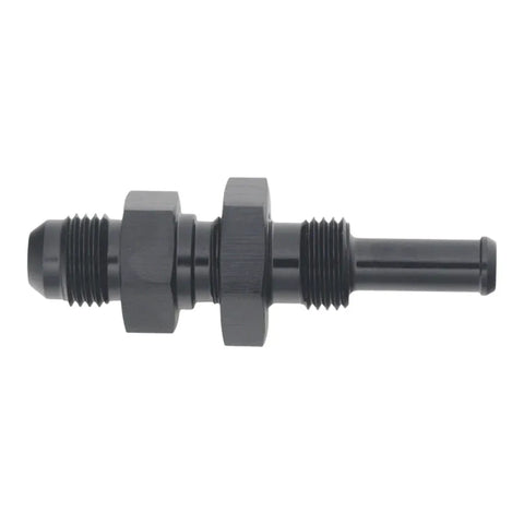 Deatschwerks 6AN Male Flare to Straight 5/16" Single Hose Barb Anodized - Black