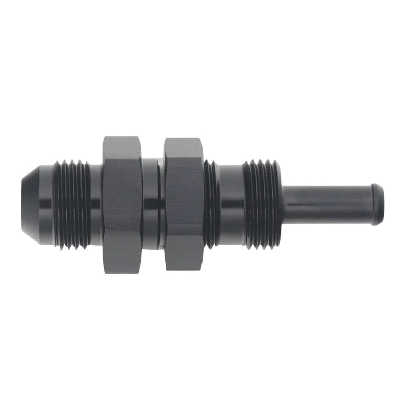 Deatschwerks 8AN Male Flare to Straight 5/16" Single Hose Barb Anodized - Black