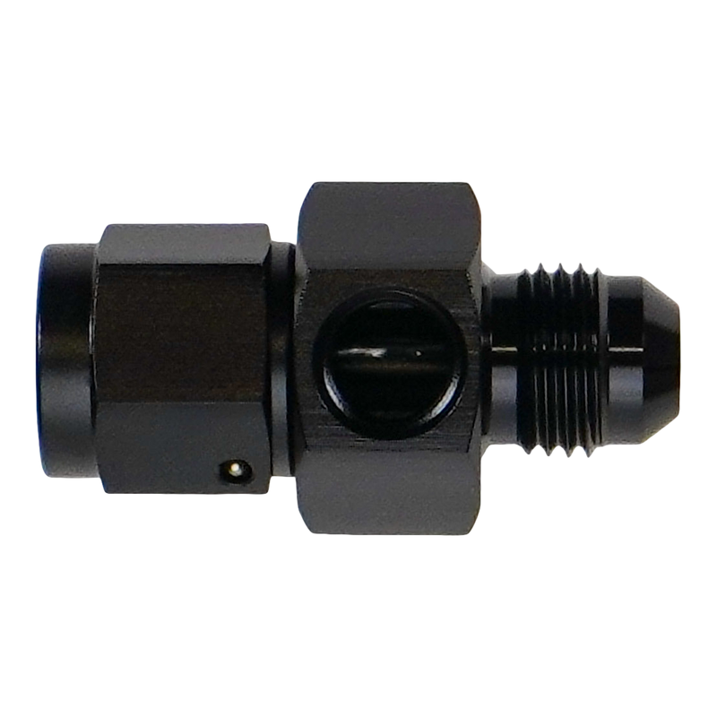 Deatschwerks 6AN Male Flare to Female Flare Swivel with 1/8th npt