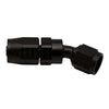 Deatschwerks 6 AN Female Flare Swivel 30-Degree Hose End CPE Anodized Matte Black