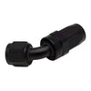 Deatschwerks 8 AN Female Flare Swivel 60-Degree Hose End CPE Anodized Matte Black