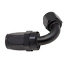 Deatschwerks 8 AN Female Flare Swivel 120-Degree Hose End CPE Anodized Matte Black