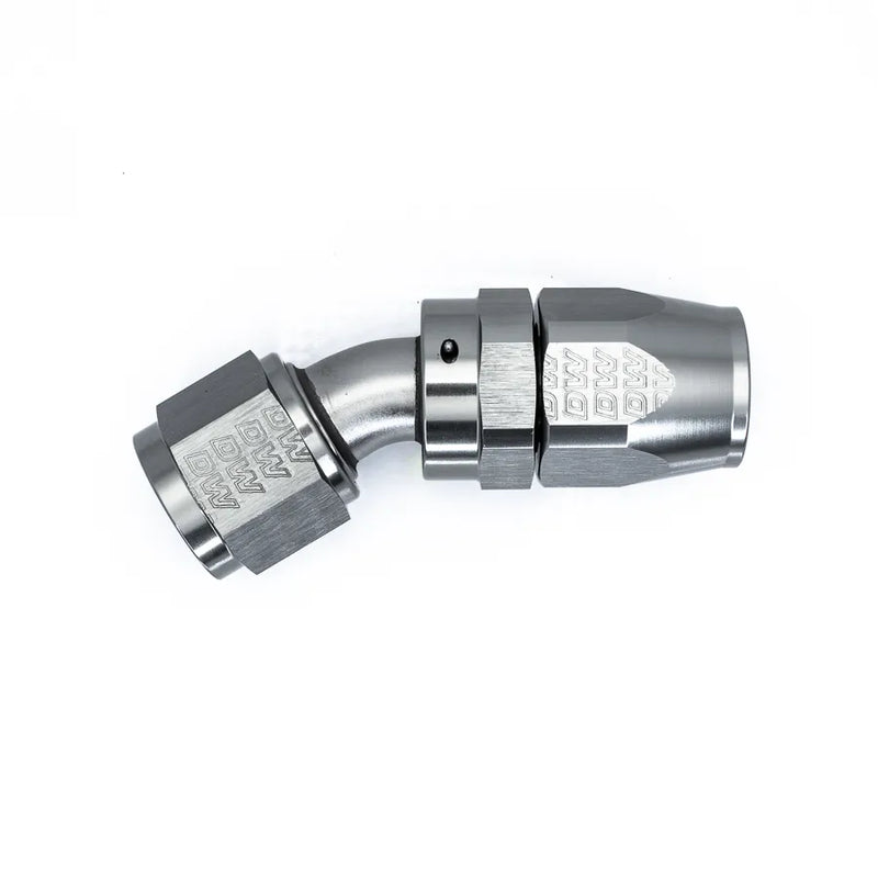 Deatschwerks Titanium 30 Deg 10AN Female Flare Swivel CPE Hose End
