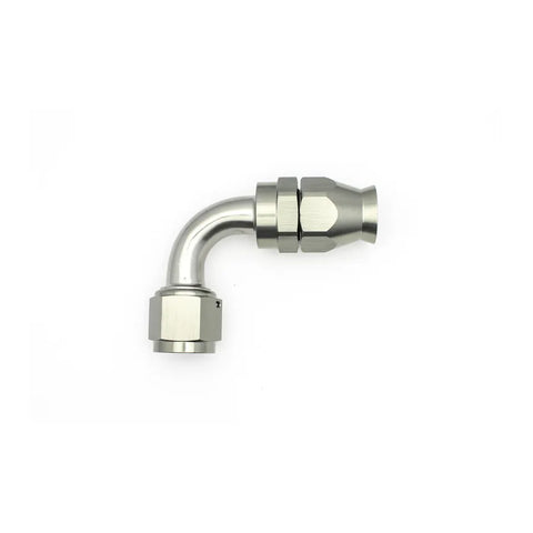 Deatschwerks 90 Deg 10AN Female Swivel PTFE Hose End w/Olive Insert