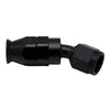 Deatschwerks 6 AN Female Flare Swivel 30-Degree Hose End PTFE Anodized Matte Black