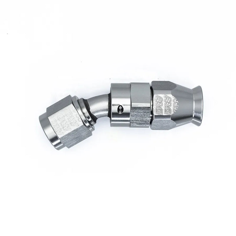Deatschwerks Titanium 30 Deg 6AN Female Flare Swivel PTFE Hose End w/Olive Insert