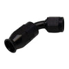 Deatschwerks 6 AN Female Flare Swivel 60-Degree Hose End PTFE Anodized Matte Black