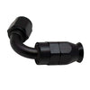 Deatschwerks 6 AN Female Flare Swivel 120-Degree Hose End PTFE Anodized Matte Black