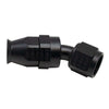 Deatschwerks 8 AN Female Flare Swivel 30-Degree Hose End PTFE Anodized Matte Black