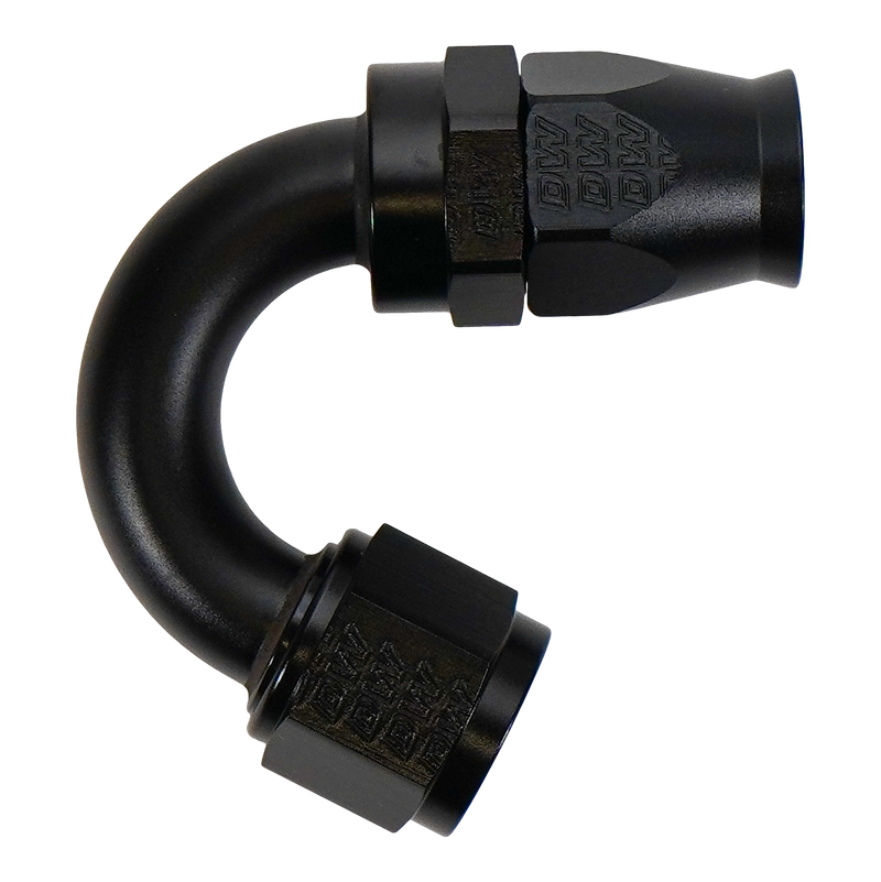Deatschwerks 10 AN Female Flare Swivel (Incl Ferule/Olive) 150-degree Hose End PTFE