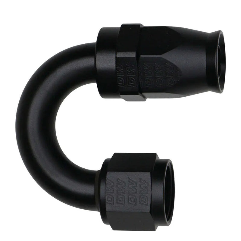 Deatschwerks 10AN Female Flare Swivel 180-Degree Hose End PTFE Anodized Matte Black