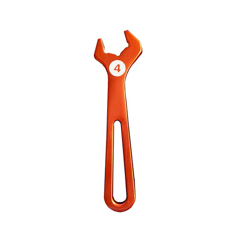 Deatschwerks Orange Anodized T6061 Aluminum Hose End Wrench - 4AN
