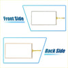6.1 inch rectangular touchscreen replacement for Toyota 4Runner 2014 with metallic frame and gold flexible connector back view