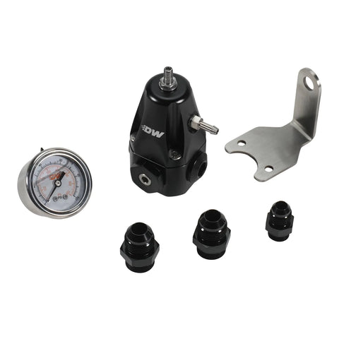 Deatschwerks DWR1000 Adjustable fuel pressure regulator + pressure gauge + (2) 8AN feed & (1) 6AN return fittings...