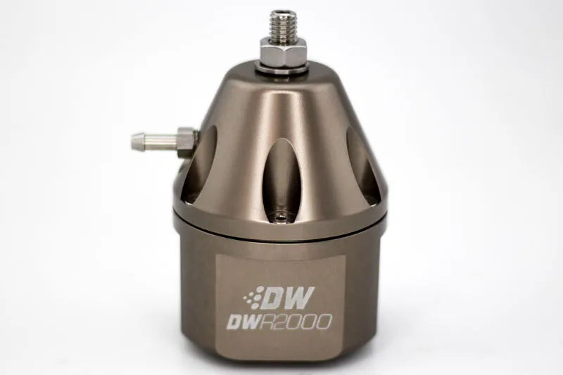 Deatschwerks DWR2000 Adjustable Fuel Pressure Regulator - Dual -10AN Inlet/-8AN Outlet - Titanium