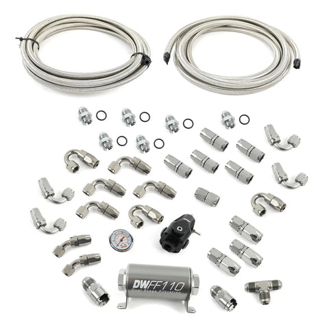 Deatschwerks X2 Series Pump Module -8AN -6AN CPE Plumbing Kit (Camaro 10-15) — fits Chevrolet Camaro Gen 5