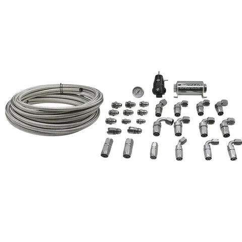 Deatschwerks X2 Series Pump Module -8AN Feed with -6AN Return Plumbing Kit (Challenger 08-21/Charger 06-21) - PTFE...
