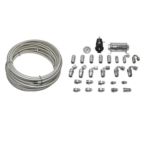 Deatschwerks X2 Series Pump Module -8AN Feed with -6AN Return Plumbing Kit (CTS-V/ATS-V 16-19) — fits Chevrolet Cam...