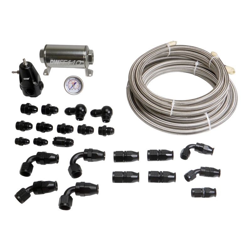Deatschwerks 8AN PTFE Stainless Plumbing Kit (3-Series E36 92-06)