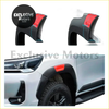 Black plastic 6 inch fender flare with integrated red led light strip for toyota hilux 2015 to 2023
