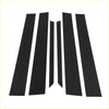 Set of five black matte plastic door trim pieces for toyota prius pillars 2005-2009 in a product set of six