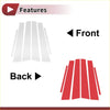 Red and white striped car spoiler trim strips shown from the back for 6 pcs silver tone door pillar window trim toyota avalon