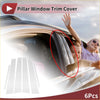 Clear transparent pillar window trim cover in silver tone for toyota avalon 2005-2012 car side windows