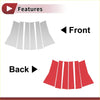 Red pleated skirt front and back design illustration showing style and flow for casual or dressy looks