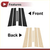 Black and beige car door pillar window trim inserts for toyota crown 2009-2012 with sleek modern design