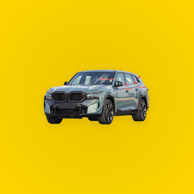 6 Pcs Car Door Pillar Window Trim for Toyota Fortuner (2014-2015)