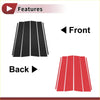 Black and red vinyl car door pillar window trim inserts with sleek modern design for toyota hilux 2015 to 2023