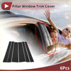 Black pillar window trim cover for toyota noah 2020-2023 sleek durable car side window protection