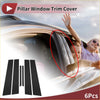 Black pillar window trim covers for toyota reiz 2005-2009 showing back side in durable car door accessories