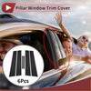 Black pillar window trim cover for toyota reiz 2010-2016 car doors set of 6 durable sleek plastic panels