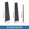 Carbon fiber door pillar window trim strips in three sizes with diagonal weave for toyota fortuner in black
