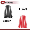 6 pcs black and red carbon fiber door pillar window trim strips for Toyota Land Cruiser 4700 FJ80 FJ100 panels