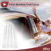 Clear transparent plastic door pillar window trim cover for toyota land cruiser fj80 fj100 car windows