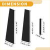 Black rectangular adhesive strips in three sizes with measurements for 6 pcs door pillar window trim toyota mark x