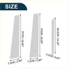 Gray rectangular chrome door pillar window trim panels for toyota prius 2005-2009 with size labels in cm and inches