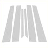 Set of six gray chrome door pillar window trim pieces for 2005-2009 toyota prius shown from the back side