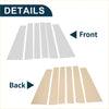 Beige and gray striped adhesive strips for 6 pcs door pillar window trim on toyota sienna 2011-2020 chrome silver tone