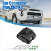 Black plastic 6 pin accelerator pedal connector adapter kit with metallic terminals and green insulators for 4wd ute offroad