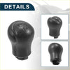Black textured rubber 6 speed manual gear shift knob with embossed pattern for toyota hilux 2005-2023