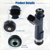 Black and silver fuel injector with plastic housing metallic nozzle and o-ring for toyota tacoma 4.0l 2005-2011