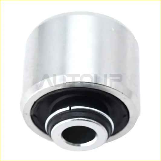 Silver cylindrical suspension knuckle bush with black rubber insert and metallic rings for jeep cherokee 2014-2018